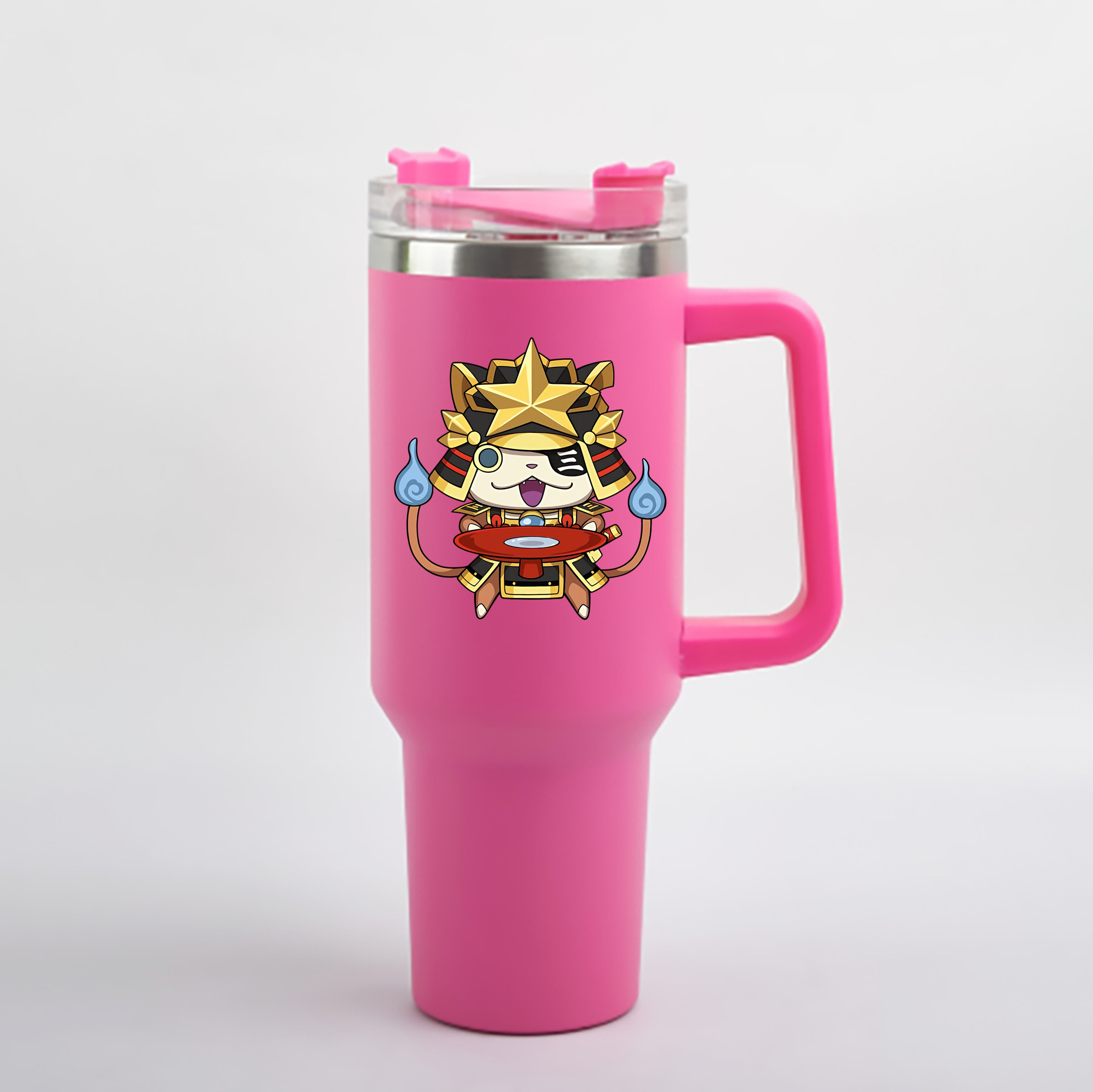 （画像用） 妖怪ウォッチ Yo-kai Watch 1200mL車用タンブラー - クリスタルステッカー（プラスチックストロー付き）